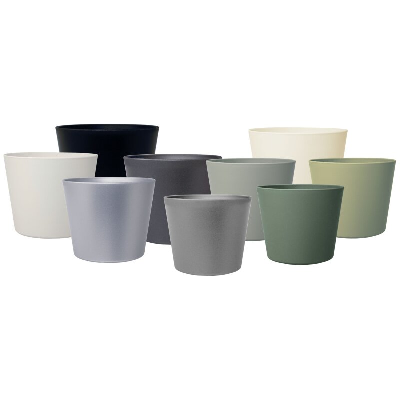 Flori Blumentopf Kunststoff matt genarbt