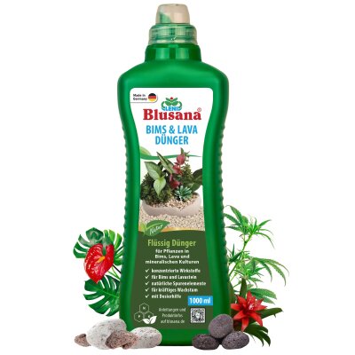 Blusana Fl&uuml;ssig D&uuml;nger Bims & Lava 1 l Flasche