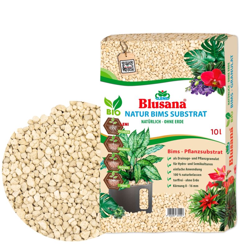 Blusana Bims Pflanzsubstrat K&ouml;rnung 8-16 mm