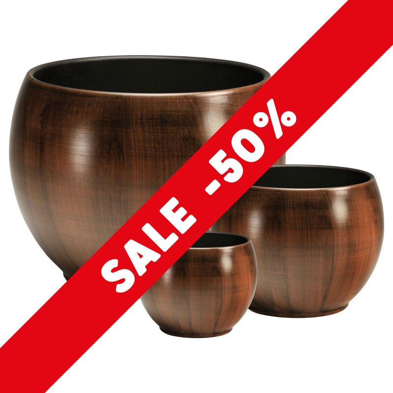 Bali Blumentopf Keramik Holzdekor