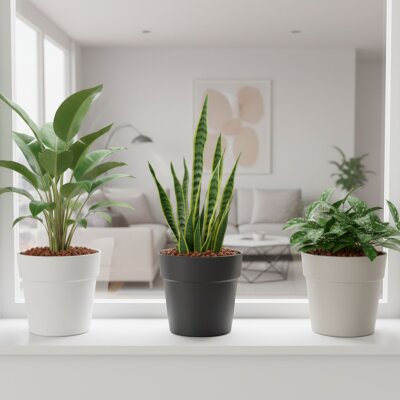 Classic Blumentopf Kunststoff matt genarbt