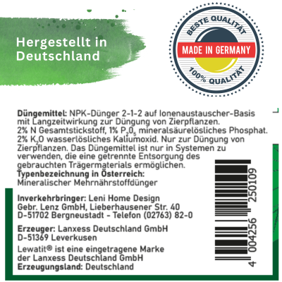 Blusana Langzeitd&uuml;nger Lewatit HD 50 NPK D&uuml;nger f&uuml;r Zierpflanzen in Hydrokultur