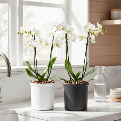 Corona Orchideentopf Kunststoff matt genarbt