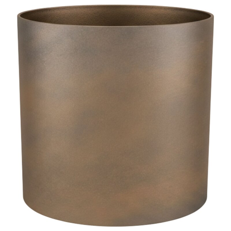 Elegance Pflanzgef&auml;&szlig; rund 37, Glatt matt Edelrost-Optik