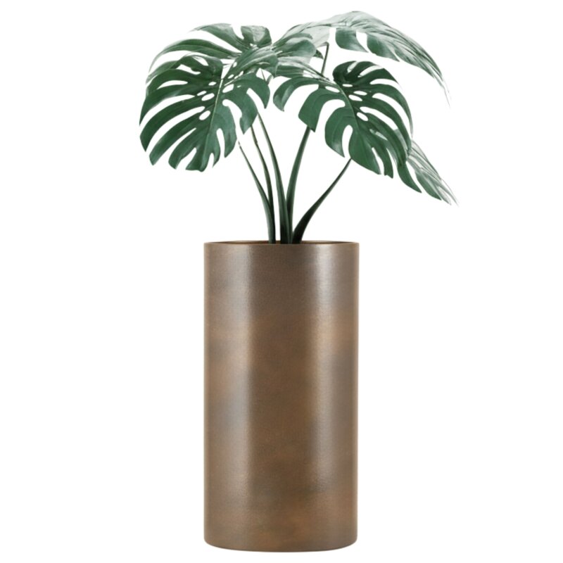 Elegance S&auml;ule S&auml;ule rund 37/72, Glatt matt Edelrost-Optik