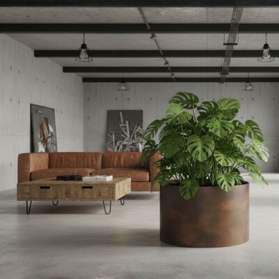 Elegance Pflanzgef&auml;&szlig; rund 60, Glatt matt...