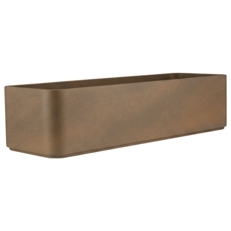 Sauerland Pflanzgef&auml;&szlig; rechteckig 60X20, Glatt matt Edelrost-Optik