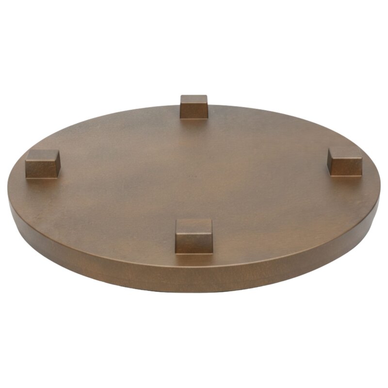 Flori Duo Scheibe rund, Glatt matt Edelrost-Optik