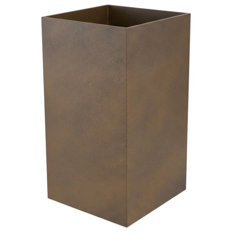 Elegance S&auml;ule quadratisch 40/75, Glatt matt Edelrost-Optik