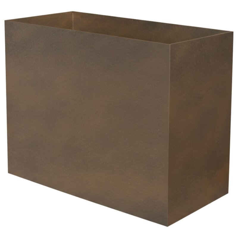 Elegance Raumteiler rechteckig 80X40/75, Glatt matt Edelrost-Optik