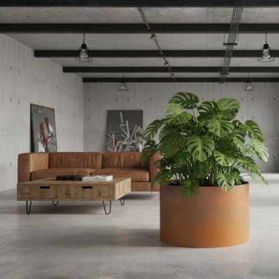 Elegance Pflanzgef&auml;&szlig; rund 60, Glatt matt...