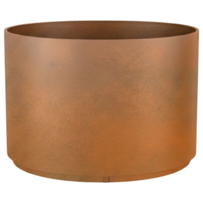 Sauerland Pflanzgef&auml;&szlig; rund 37, Glatt matt Cortenstahl-Optik