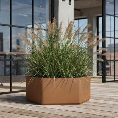 Sauerland Pflanzgef&auml;&szlig; sechseckig 70, Glatt...