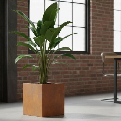 Elegance W&uuml;rfel 40, Glatt matt Cortenstahl-Optik