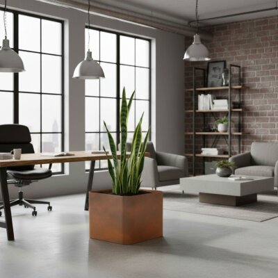 Elegance W&uuml;rfel 50 Hydro, Glatt matt Cortenstahl-Optik